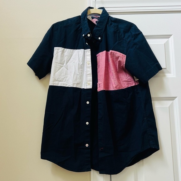 Tommy Hilfiger Other - Tommy Hilfiger Men's Casual Shirt - Navy, White, Pink